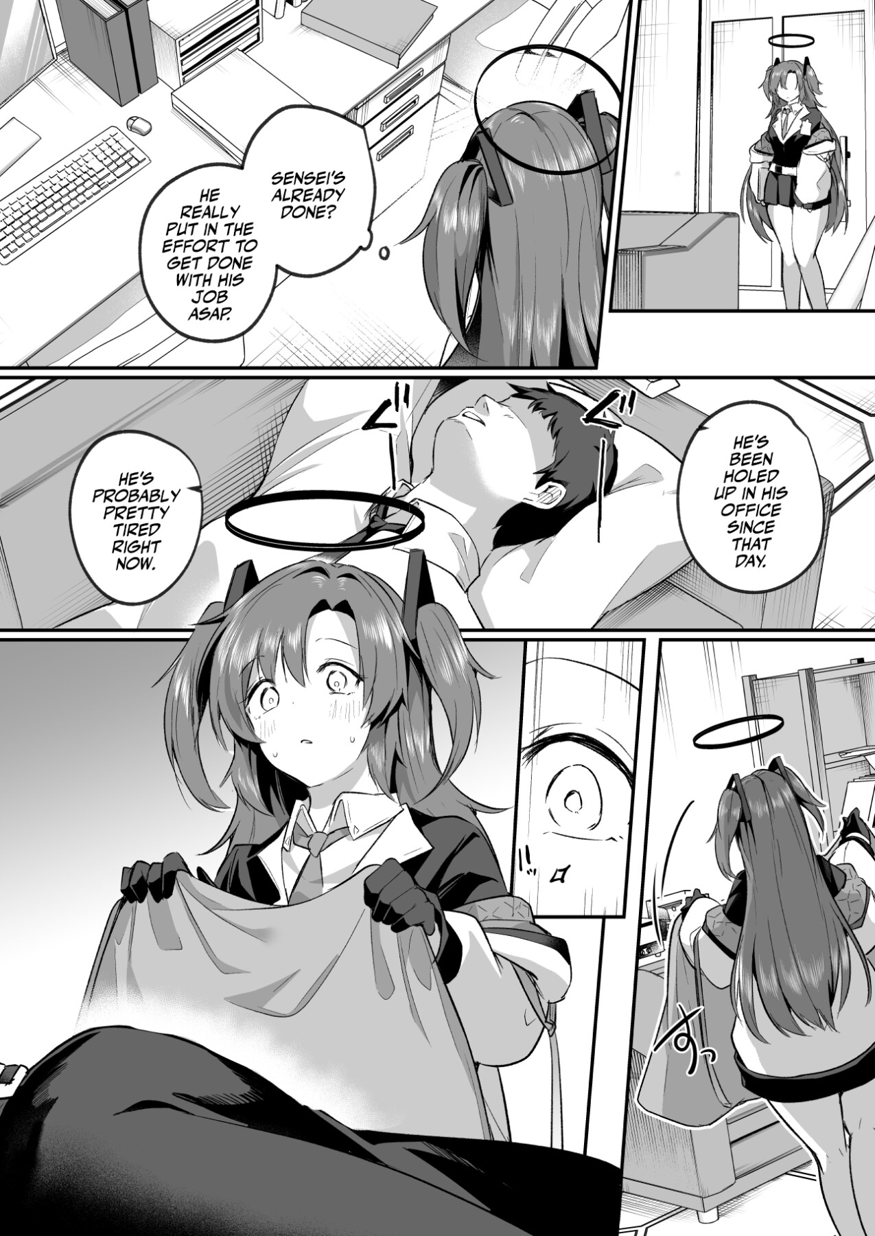 Hentai Manga Comic-A Horny Yuuka Sexually Assaults Sensei-Read-12